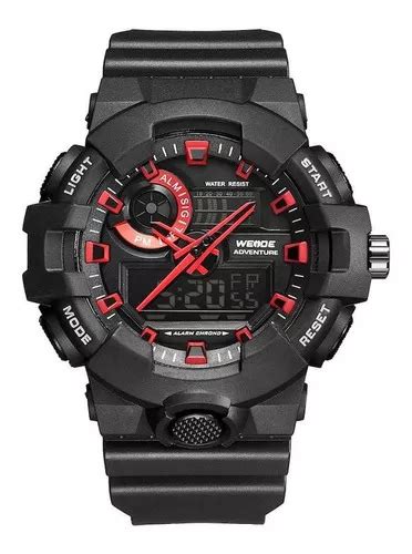 Reloj Weide Anadigi Wa J Para Hombre Negro Y Rojo Mercadolibre