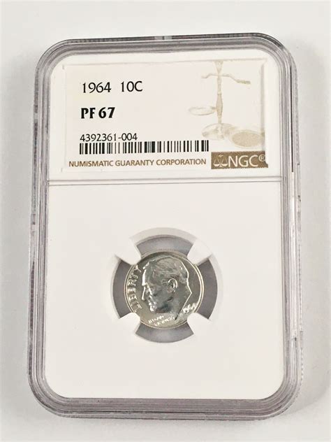 1964 Silver Proof Roosevelt Dime Graded PF67 By NGC Property Room