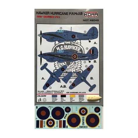 Accessoire Service Hawker Hurricane PR Mk IIB RAF Kora 48044 Chez