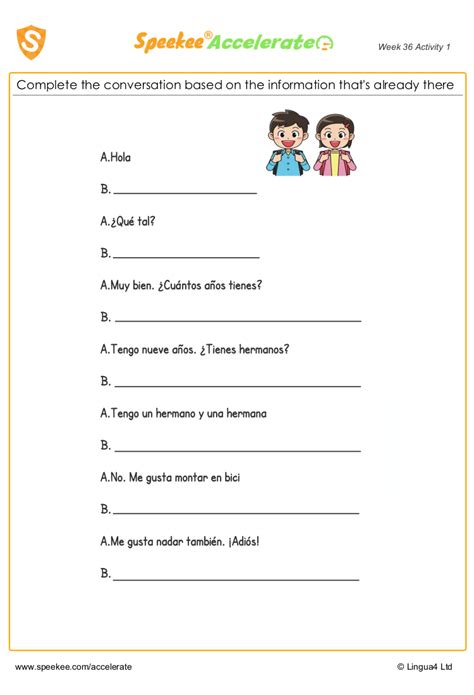 Conversational Spanish Worksheets - Printable Word Searches