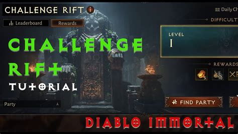 Diablo Immortal Gameplay Challenge Rift Tutorial Youtube