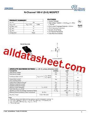 2SK2202 Datasheet PDF VBsemi Electronics Co Ltd