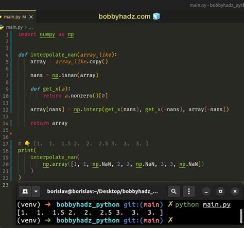 Interpolating NaN Values In A NumPy Array In Python Bobbyhadz