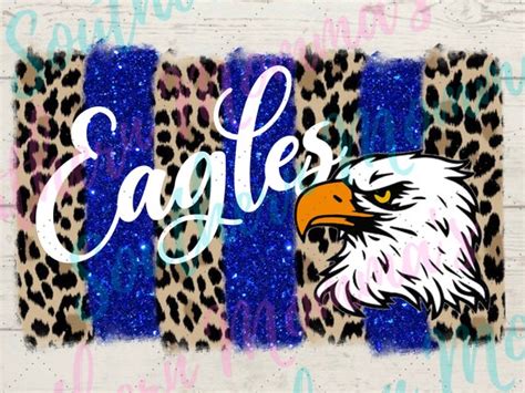 Eagles Leopard Print Brush Stroke Sublimation PNG File Etsy