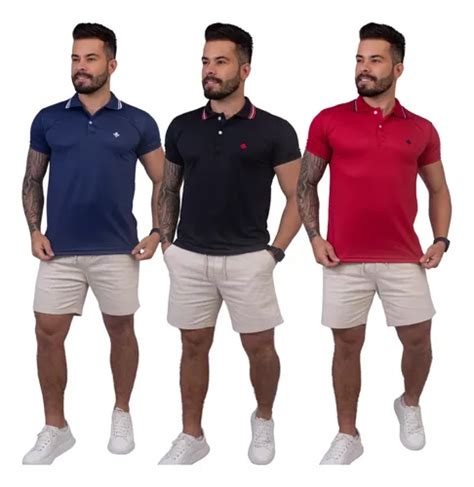 Kit Camisas Gola Polo Masculina Basica Algod O Piquet Frete Gr Tis