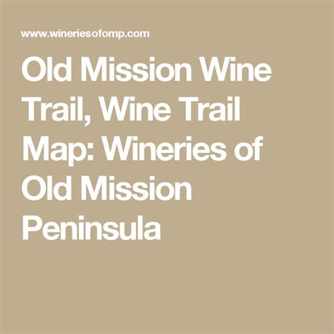 Old Mission Peninsula Winery Map Printable Templates Free