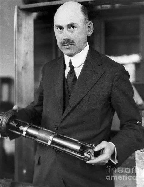 Robert H Goddard With First Rocket By Bettmann