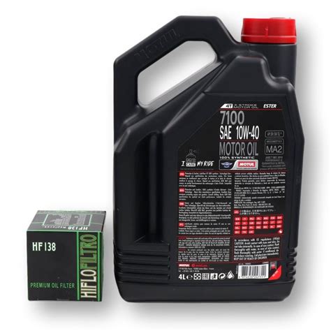 Aceite Moto 10W40 Motul 7100 4L Filtro Aceite HF138 Suzuki Reveymo