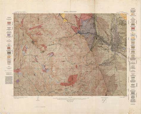 Areal Geology Colorado Manitou Quadrangle Art Source International