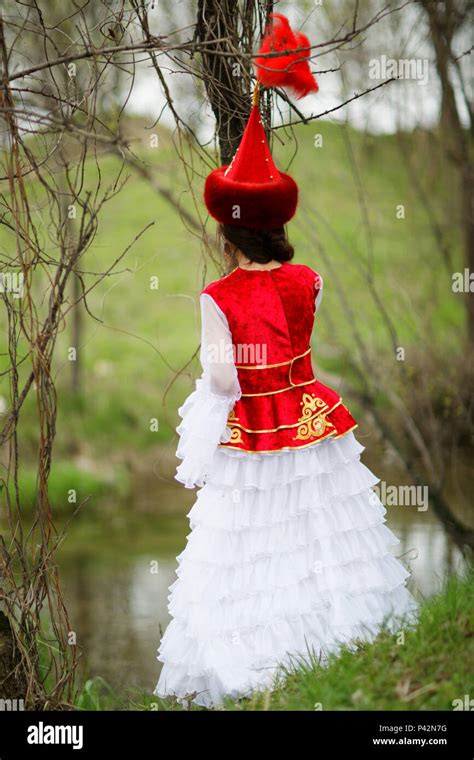 Beautiful Kazakh Woman In National Dress Stock Photo Alamy