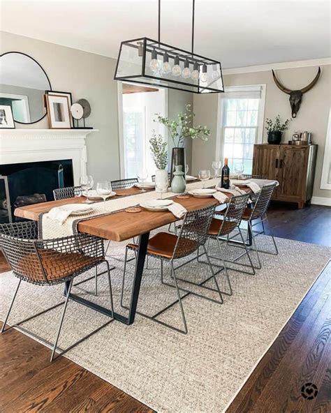 Dining Room With Wooden And Black Accents Soul Lane