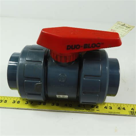 Asahi Valve Duo Bloc Slip Gray Pvc Ball Valve Full Flow Psi