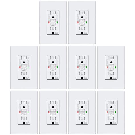 Electeck 10 Pack Gfci Outlets 15 Amp Outdoor Weather