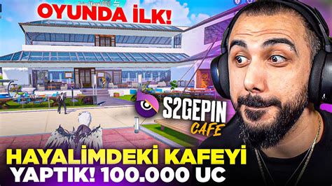 OYUNUN İLK VE EN BÜYÜK CAFESİNİ YAPTIK 100 000 UC LİK S2GEPİN CAFE