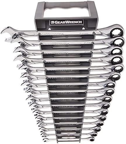 GEARWRENCH 12 Pc 12 Pt Flex Head Ratcheting Combination Wrench Set