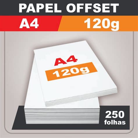 Papel Offset 180g Caixa 250 Folhas Tamanho A4 Branco Folhas