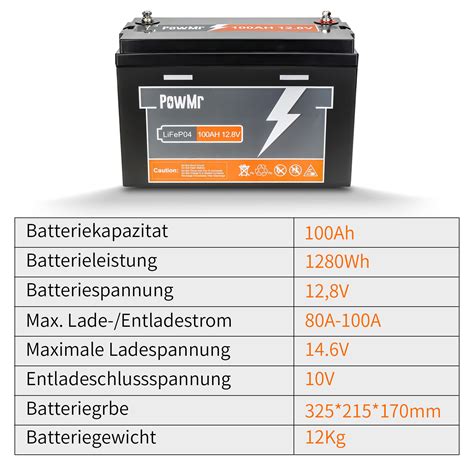 Powmr Batteriespeicher Premium Lifepo Lithium Kwh V Solar Akku