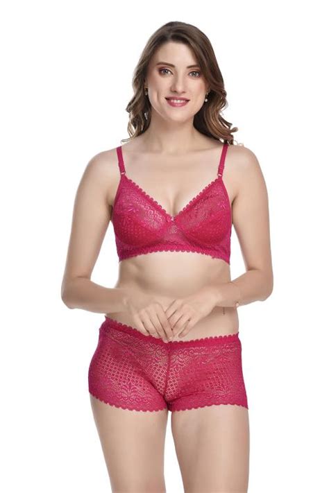 Buy Aamarsh Women Cotton Bra Panty Set For Lingerie Set Pack Of Color Pink Online At