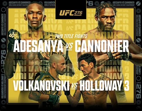 UFC 276 Live on Kayo PPV: Adesanya v Cannonier | Volkanovski v Holloway