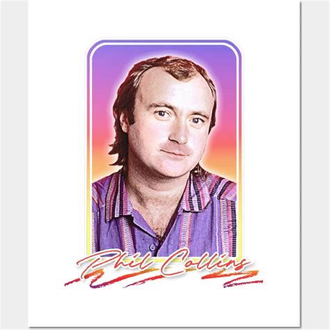 Phil Collins Retro 80s Aesthetic Fan Design Phil Collins