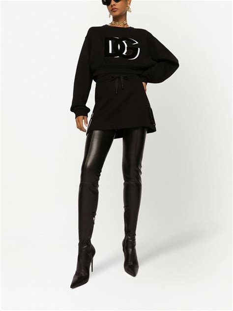 Dolce And Gabbana Dg Logo Cropped Sweatshirt Farfetch