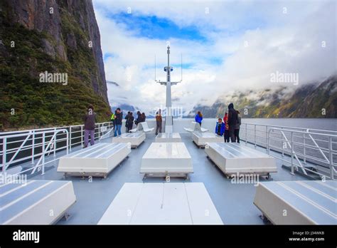 Milford Sound New Zealand August Visitor On The Roof Of Sea Cruise