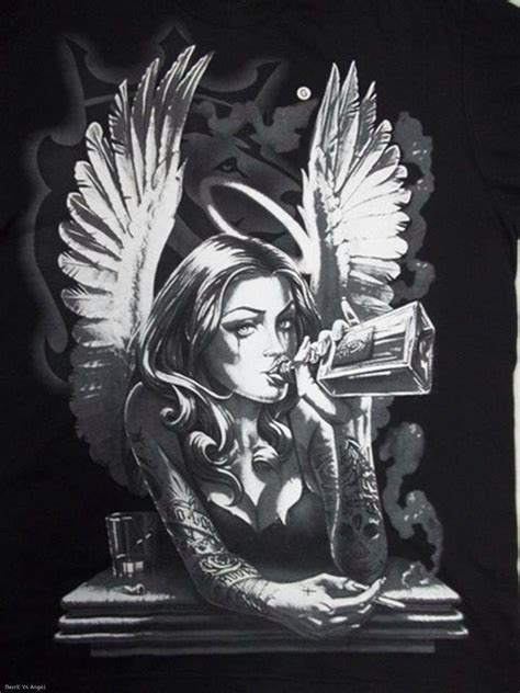 Drinking Angel Prison Art Chicano Art Tattoos Og Abel Art