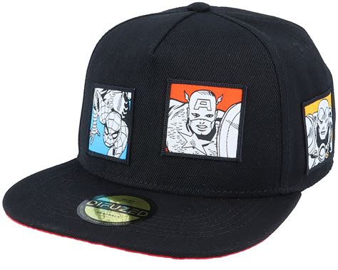 marvel comics retro black snapback hatstoreworldcom
