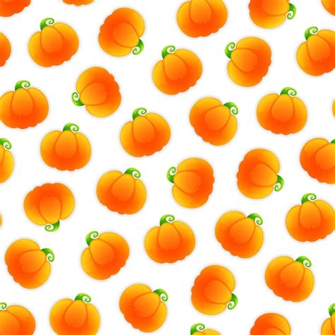 Premium Vector Seamless Pattern With Pumpkins