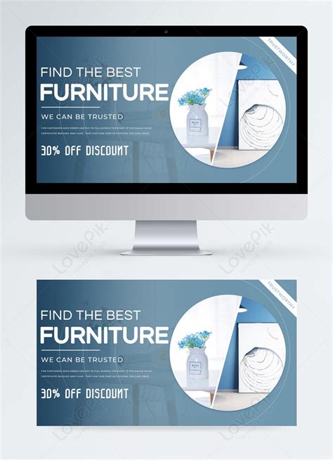 Blue Creative Furniture Sales Promotion Banner Template Imagepicture