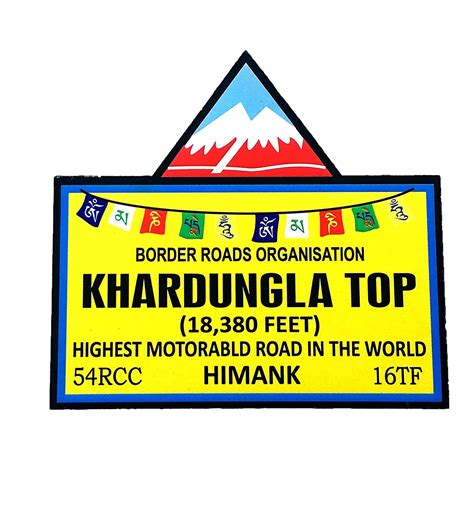 Buy Skywalk Leh Ladakh Souvenir Wooden Khardungla Top Fridge Magnet