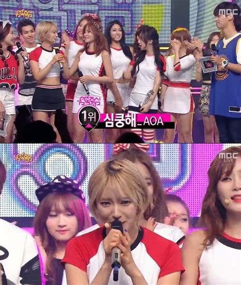 방송 Aoa 빅뱅·씨스타 제치고 음악중심 1위 Ytn