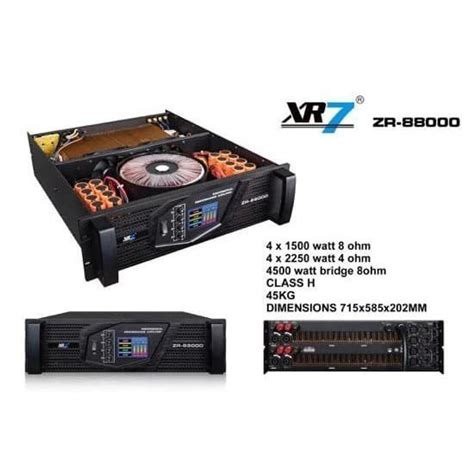 Jual Power Amplifier Xr7 Zr88000 4 Channel Original Ampli Zr 88000