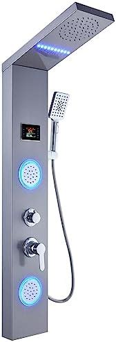 Ello Allo Led Shower Panel Tower System Rainfall Waterfall Shower