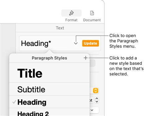 Intro To Paragraph Styles In Pages On Mac Apple Support Ca