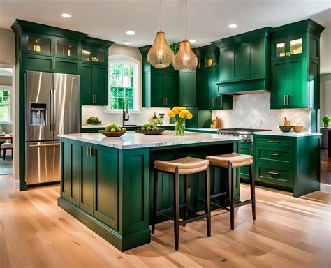 Harmonize Your Kitchen With Emerald Green Cabinets Corley Designs