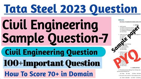 Tata Steel Jet Civil Engineering Sample Paper Question Tata