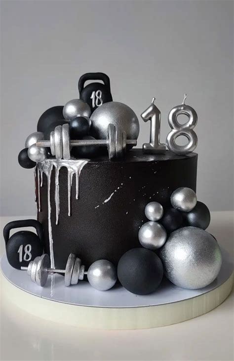 18th Birthday Cake Ideas for a Memorable Celebration : Black Cake with ...