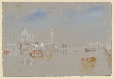 Joseph Mallord William Turner Boats Off Santa Maria Della Salute At