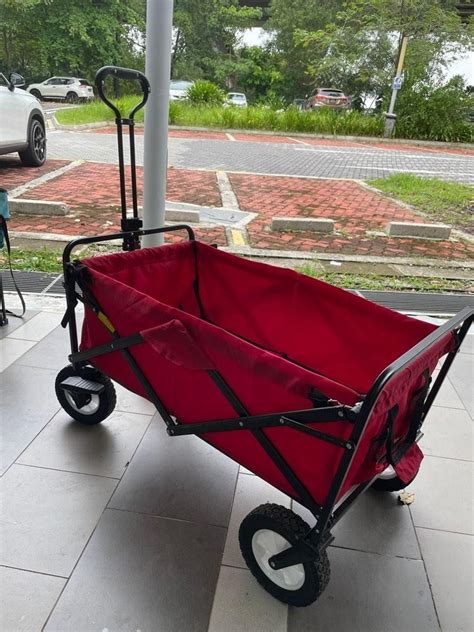 Wagon Shopping Cart Heavy Duty Foldable Trolley Push Cart Trolley