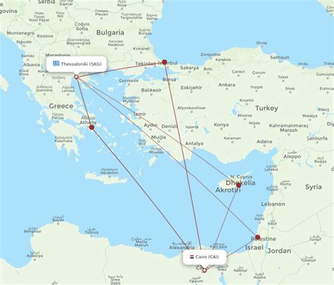 All Flight Routes From Cairo To Thessaloniki CAI To SKG Flight Routes