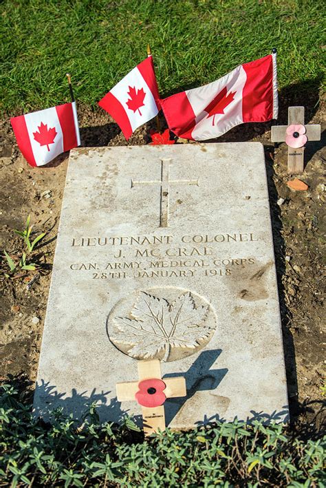 Grave Of Lieutenant Colonel John McCrae Photograph By Arterra Picture