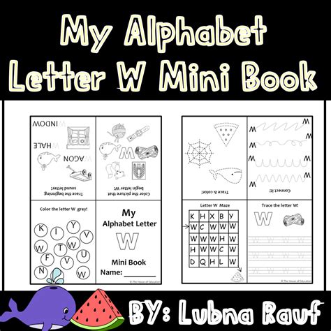 Alphabet Uppercase Letter W Mini Book Foldable Min Made By Teachers