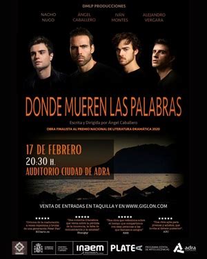 VENTA DE ENTRADAS Dónde Mueren Las Palabras Auditorio Ciudad de