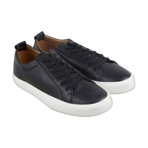 Steve Madden M Ingle Mens Black Leather Lace Up Sneakers Shoes Leather And Lace Mens Black