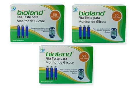 Fita Medi O De Glicose Bioland Caixas Fitas Biolab Tiras Para