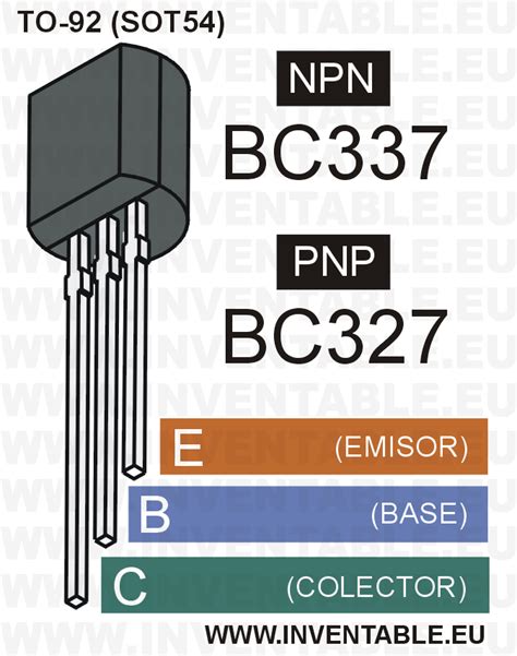 Los Transistores Universales BC327 Y BC337 Inventable Eu