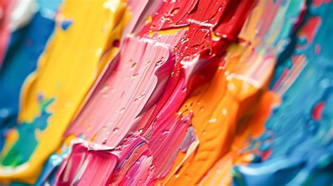 Premium Photo A Closeup Of An Abstract Painting With Bold Brush