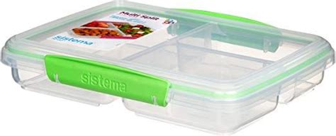 Sistema To Go Multi Split Food Storage Container Clear With Coloured