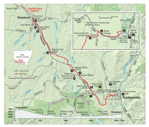 Tumbarumba Rail Trail Map